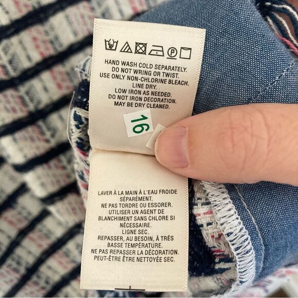 Anthropologie Holding Horses Miette Textured Tunic Fringe Dress Size US 6. EUC! - Picture 11 of 11